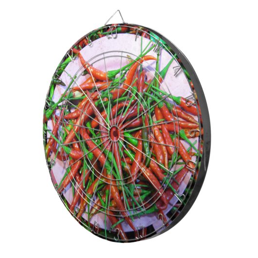 Bird's Eye Chili Peppers Dartbord (Voorkant Rechts)