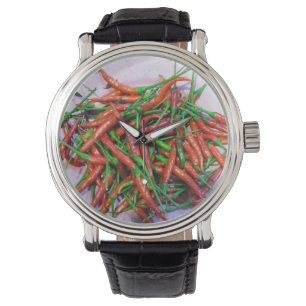 Bird's Eye Chili Peppers Horloge