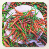 Bird's Eye Chili Peppers Kartonnen Onderzetters (Voorkant)