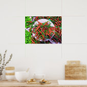 Bird's Eye Chili Peppers Poster (Keuken)