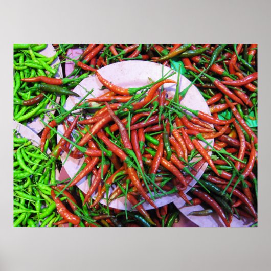Bird's Eye Chili Peppers Poster (Voorkant)