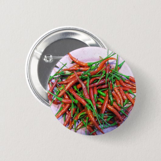 Bird's Eye Chili Peppers Ronde Button 5,7 Cm (Voorkant /achterkant)