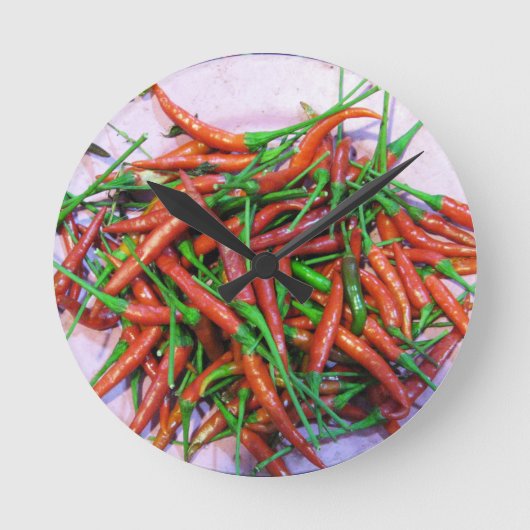 Bird's Eye Chili Peppers Ronde Klok (Voorkant)