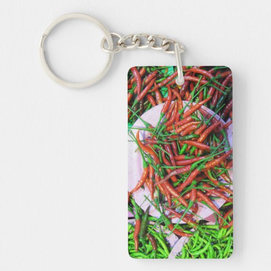 Bird's Eye Chili Peppers Sleutelhanger (Voorkant)