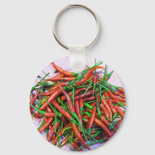 Bird's Eye Chili Peppers Sleutelhanger (Voorkant)