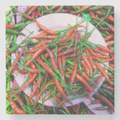 Bird's Eye Chili Peppers Stenen Onderzetter (Voorkant)