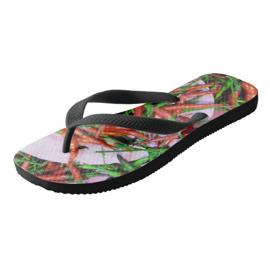 Bird's Eye Chili Peppers Teenslippers (Schuin)