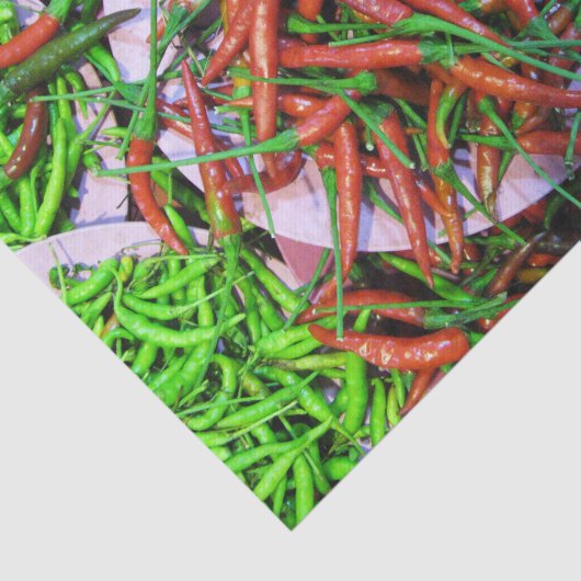 Bird's Eye Chili Peppers Tissuepapier (Detail)