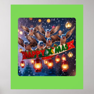 Bird's Eye Christmas Poster