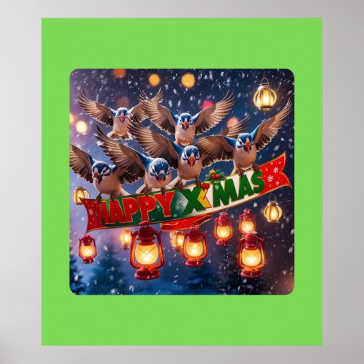 Bird's Eye Christmas Poster (Voorkant)