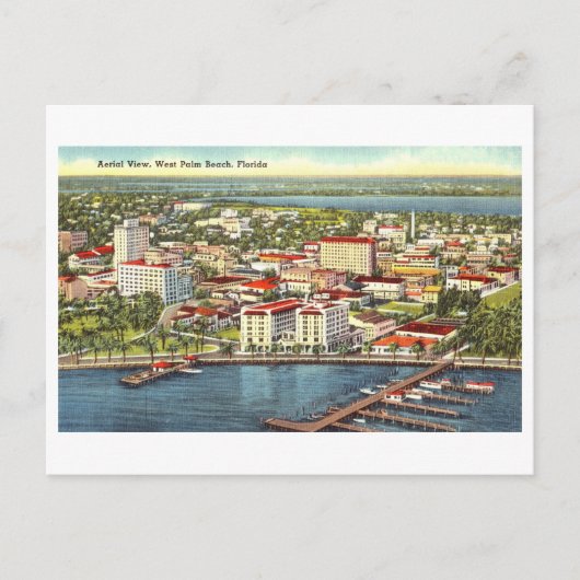 Bird's Eye Uitzicht bij West Palm Beach, Florida, Briefkaart (Voorkant)