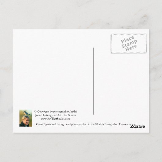 "Birds Eye Uitzicht" - briefkaart (Achterkant)