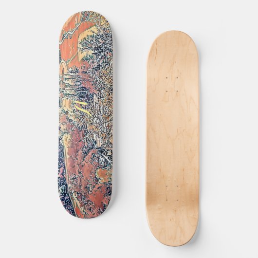 Bird's Eye Uitzicht Fiery Oranje Herfst Scenery Pa Persoonlijk Skateboard (Voorkant)