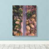 Bird's Eye uitzicht Foto van Road in the Middle Canvas Afdruk (Insitu (Houten vloer))