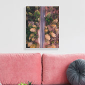 Bird's Eye uitzicht Foto van Road in the Middle Canvas Afdruk (Insitu (Woonkamer))