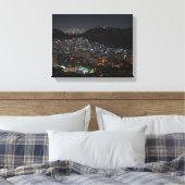 Bird's Eye uitzicht fotografie van stadslichten Canvas Afdruk (Insitu (Slaapkamer))
