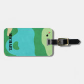 Bird's Eye Uitzicht golfbaan - Aangepaste naam Bagagelabel (Voorkant horizontaal)