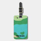 Bird's Eye Uitzicht golfbaan - Aangepaste naam Bagagelabel (Voorkant verticaal)