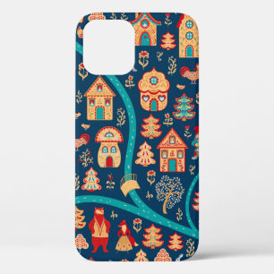 Bird's eye uitzicht. Houses, bos, dwergen, beren, Case-Mate iPhone Case
