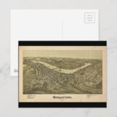 Bird's Eye Uitzicht Morgantown West Virginia (1897 Briefkaart (Voorkant / Achterkant)