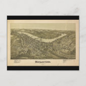 Bird's Eye Uitzicht Morgantown West Virginia (1897 Briefkaart (Voorkant)
