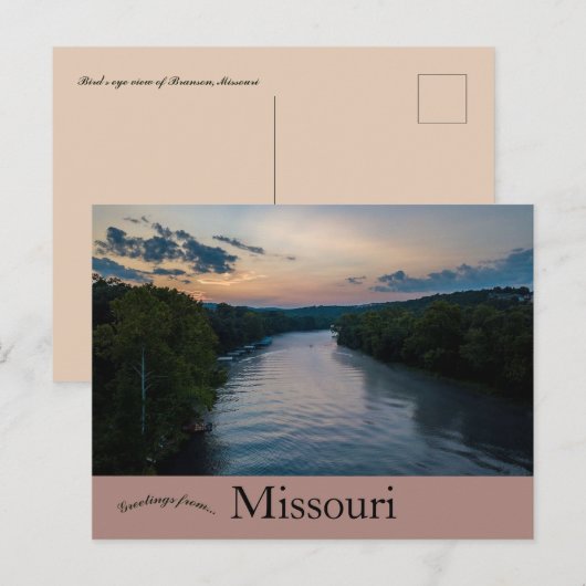 Bird's Eye Uitzicht of Branson Missouri Briefkaart (Voorkant / Achterkant)