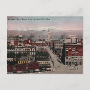 Bird's Eye Uitzicht of Denver, CO in Early 1900's Briefkaart