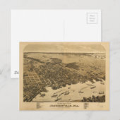 Birds eye uitzicht of Jacksonville Florida (1876) Briefkaart (Voorkant / Achterkant)