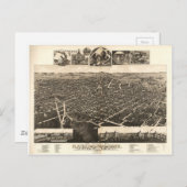 Bird's Eye Uitzicht of Kalamazoo, Michigan (1883) Briefkaart (Voorkant / Achterkant)