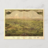 Bird's Eye Uitzicht of Lansing, Michigan (1866) Briefkaart (Voorkant)