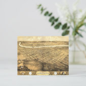 Bird's Eye Uitzicht of Lawrence, Kansas (1869) Briefkaart (Staand voorkant)