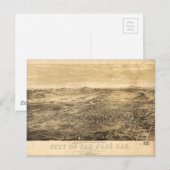 Bird's Eye Uitzicht of San Jose, California (1869) Briefkaart (Voorkant / Achterkant)