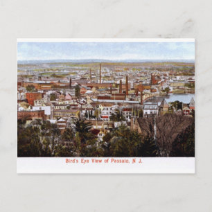 Bird's Eye Uitzicht, Passaic, NJ 1906  Briefkaart
