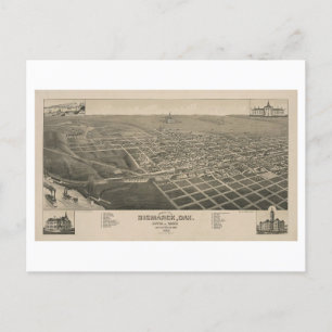 Bird's-Eye Uitzicht van Bismarck, North Dakota Briefkaart