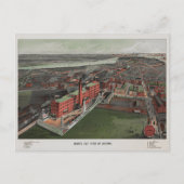 Birds Eye Uitzicht van Boston Briefkaart (Voorkant)