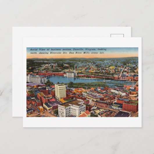 Bird's-Eye Uitzicht van Danville, Virginia,  Briefkaart (Voorkant / Achterkant)