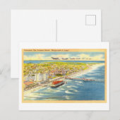 Bird's Eye Uitzicht van Galveston, Texas, Vintage Briefkaart (Voorkant / Achterkant)