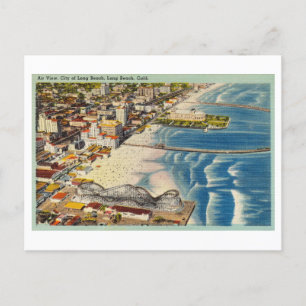 Bird's Eye Uitzicht van Long Beach, Californië, Briefkaart
