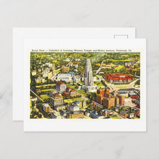 Bird's Eye Uitzicht van Pittsburgh, Penn. Briefkaart (Voorkant / Achterkant)