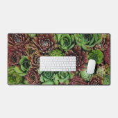Bird's Eye Uitzicht van Sempervivum Planten Bureaumat (Keyboard & Muis)