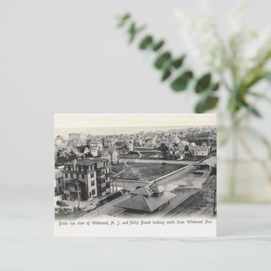 Bird's Eye Uitzicht, Wildwood, New Jersey,  Briefkaart (Staand voorkant)