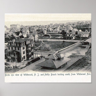 Bird's Eye Uitzicht, Wildwood, New Jersey,  Poster