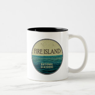 Birds Fire Island National Seashore New York Ocean Tweekleurige Koffiemok