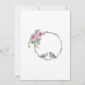 Birds & Flowers Lente Zomer Huwelijksuitnodiging Kaart (Achterkant)