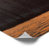 Birds Flying in Sunset Sky Over East Lake Poster (Hoek)