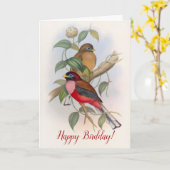  Birds Funny Birthday (Birdday) Pun Kaart (Gele Bloem)