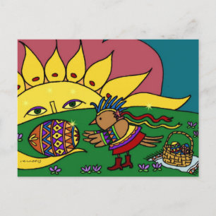 Bird's Gift van de Sun Ukraine Folk Art Briefkaart