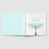 Birds Hearts Tree Blue and Green Baby Shower Gastenboek (Volledig)