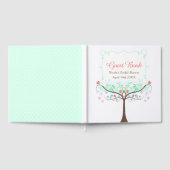 Birds Hearts Tree Mint and Coral Bridal Shower Gastenboek (Volledig)