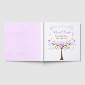 Birds Hearts Tree Purple and Green Baby Shower Gastenboek (Volledig)